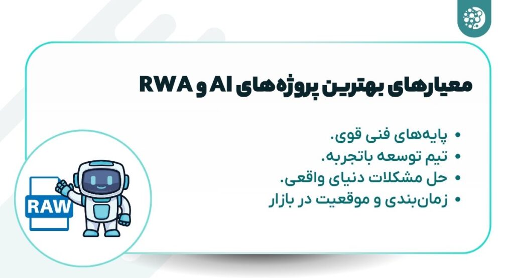 معیارهای بهترین پروژه‌های هوش مصنوعی و RWA
