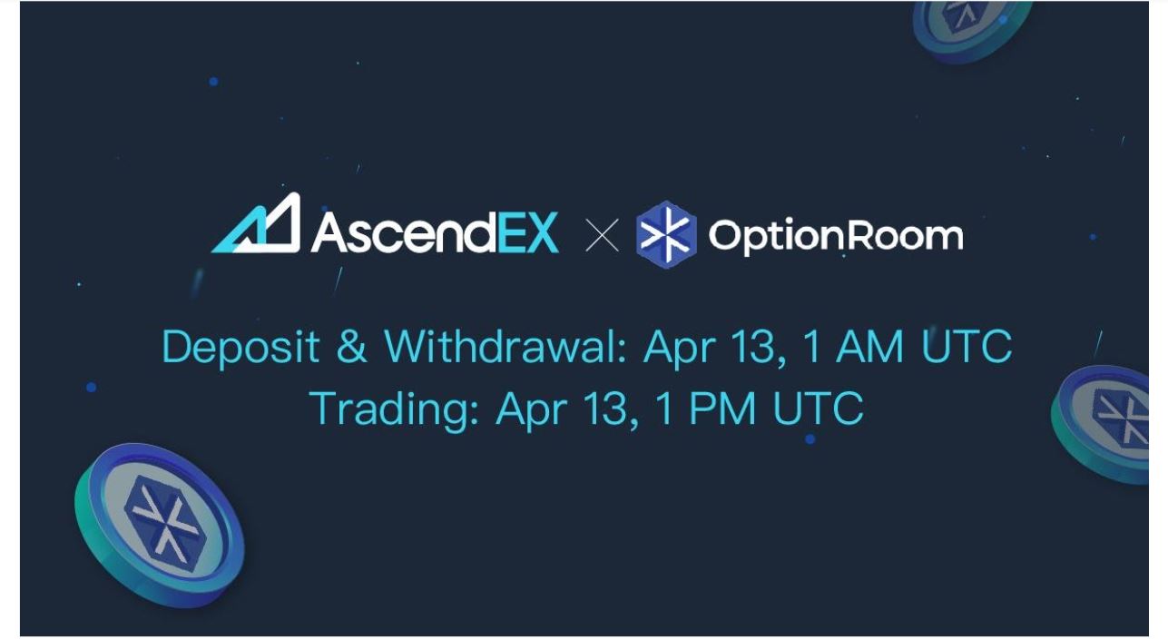صرافی AscendEX، توکن OptionRoom را به لیست خود اضافه کرد