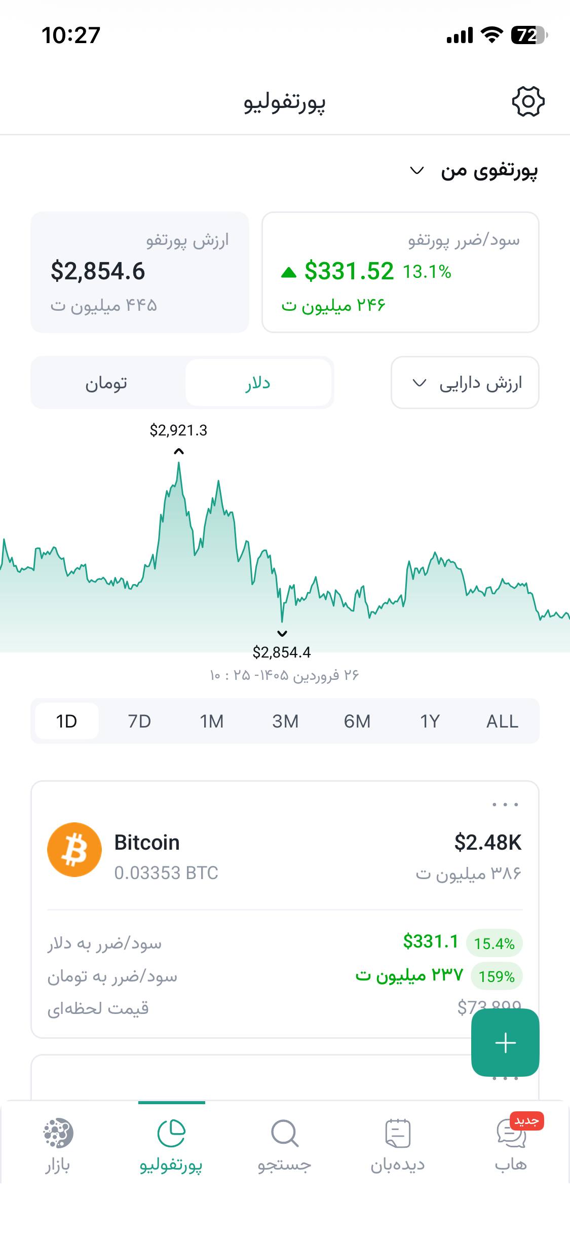 اسکرین شات اپلیکیشن ارزدیجیتال 4