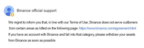 بایننس نام ایران را از لیست کشورهایش حذف کرد؛ بروزرسانی شده بایننس نام ایران را از لیست کشورهایش حذف کرد؛ بروزرسانی شده
