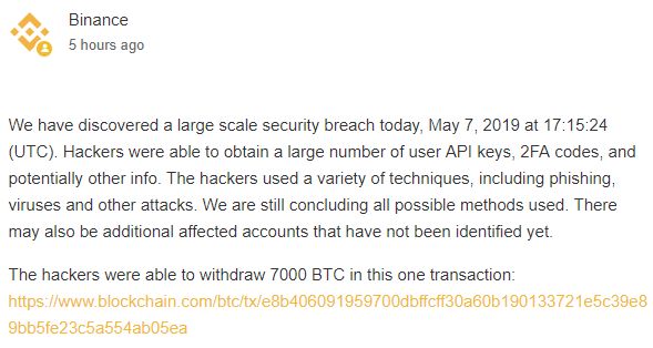 صرافی بایننس هک شد/ سرقت 7,000 بیت کوین توسط هکرها