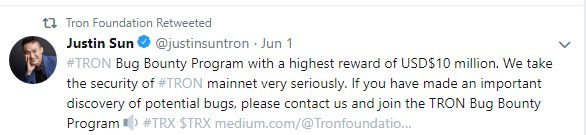 جایزه 10 میلیون دلاری برای یافتن باگ از بلاک چین ترون ! جایزه 10 میلیون دلاری برای یافتن باگ از بلاک چین ترون !