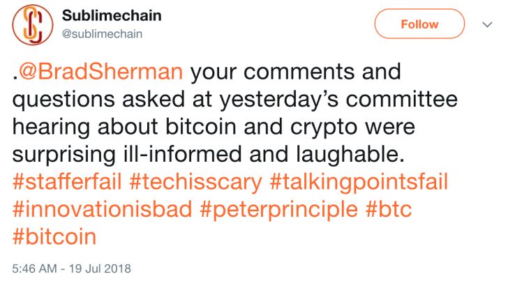 اظهارات نماینده آمریکا درباره ممنوعیت ارزهای دیجیتال جنجال آفرین شد ! اظهارات نماینده آمریکا درباره ممنوعیت ارزهای دیجیتال جنجال آفرین شد !