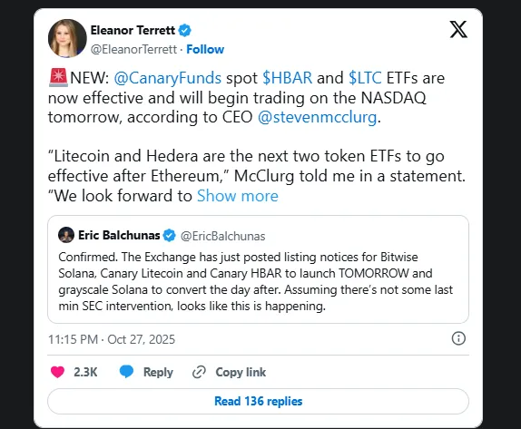 صندوقهای ETF جدید سولانا و لایت کوین آماده ورود به بازار بورس آمریکا صندوقهای ETF جدید سولانا و لایت کوین آماده ورود به بازار بورس آمریکا