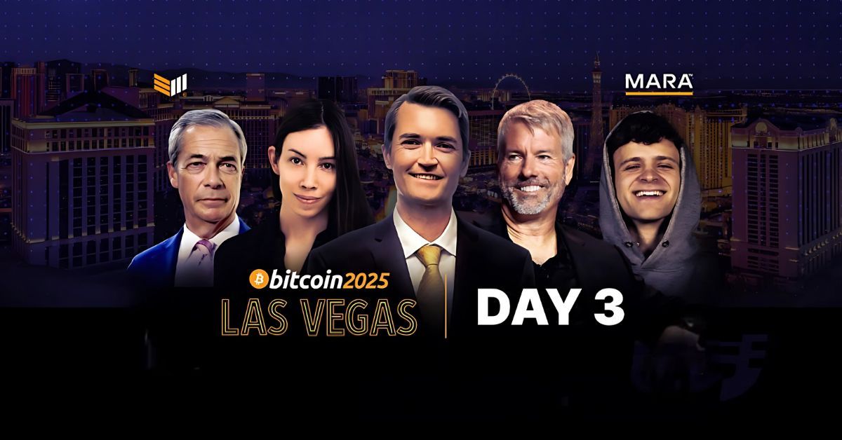 رویداد Bitcoin2025 | فهرست سخنرانان کلیدی روز سوم کنفرانس بیت کوین ۲۰۲۵ اعلام شد