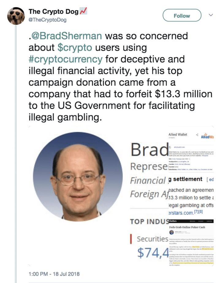 اظهارات نماینده آمریکا درباره ممنوعیت ارزهای دیجیتال جنجال آفرین شد ! اظهارات نماینده آمریکا درباره ممنوعیت ارزهای دیجیتال جنجال آفرین شد !