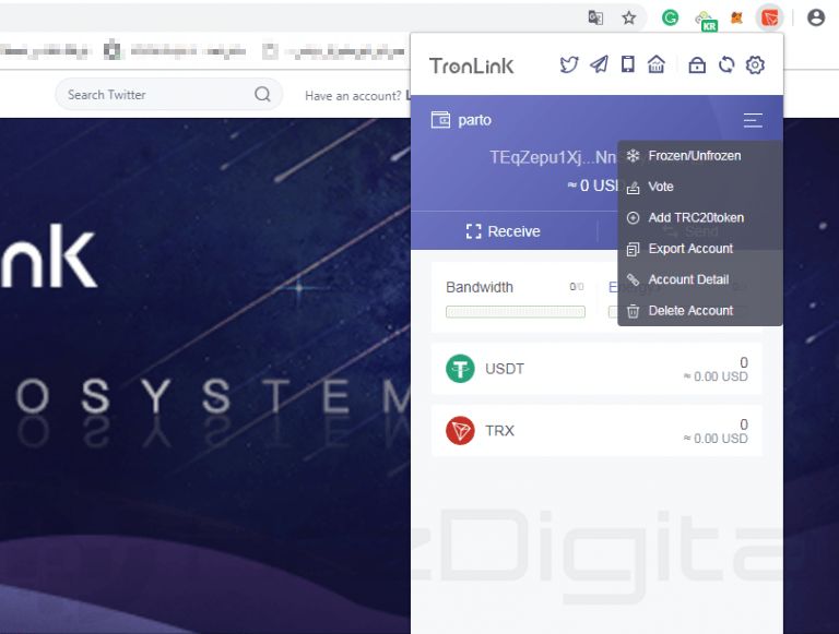 آموزش ساخت کیف پول ترون لینک (TronLink) در مرورگر کروم