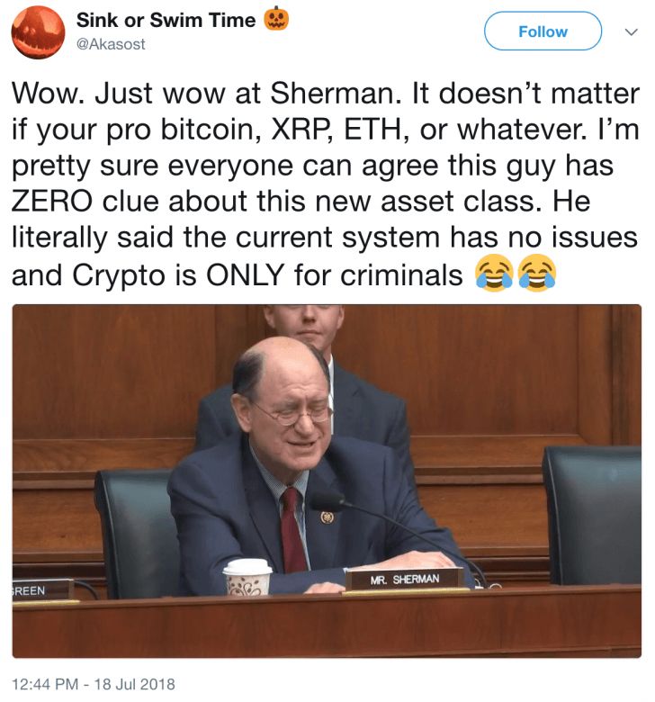 اظهارات نماینده آمریکا درباره ممنوعیت ارزهای دیجیتال جنجال آفرین شد ! اظهارات نماینده آمریکا درباره ممنوعیت ارزهای دیجیتال جنجال آفرین شد !