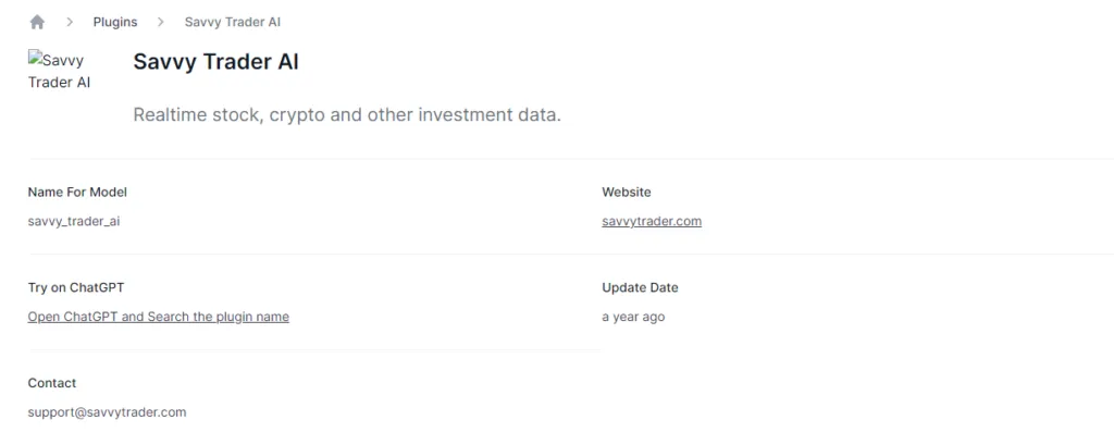 پلاگین savvy trader ai در chatgpt