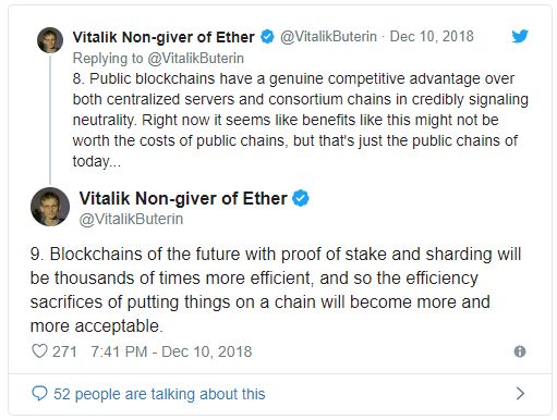 ویتالیک بوترین: شاردینگ و اثبات سهام بلاک چین ها را 1000 برابر کارآمدتر خواهند کرد ویتالیک بوترین: شاردینگ و اثبات سهام بلاک چین ها را 1000 برابر کارآمدتر خواهند کرد