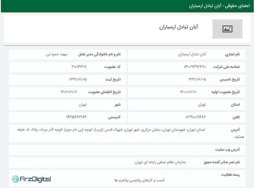 صرافی آبان‌تتر: نقد و بررسی و اطلاعات کامل