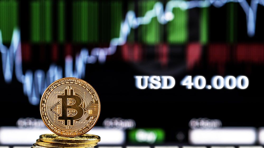 قیمت بیت کوین به ۴۰,۰۰۰ دلار رسید