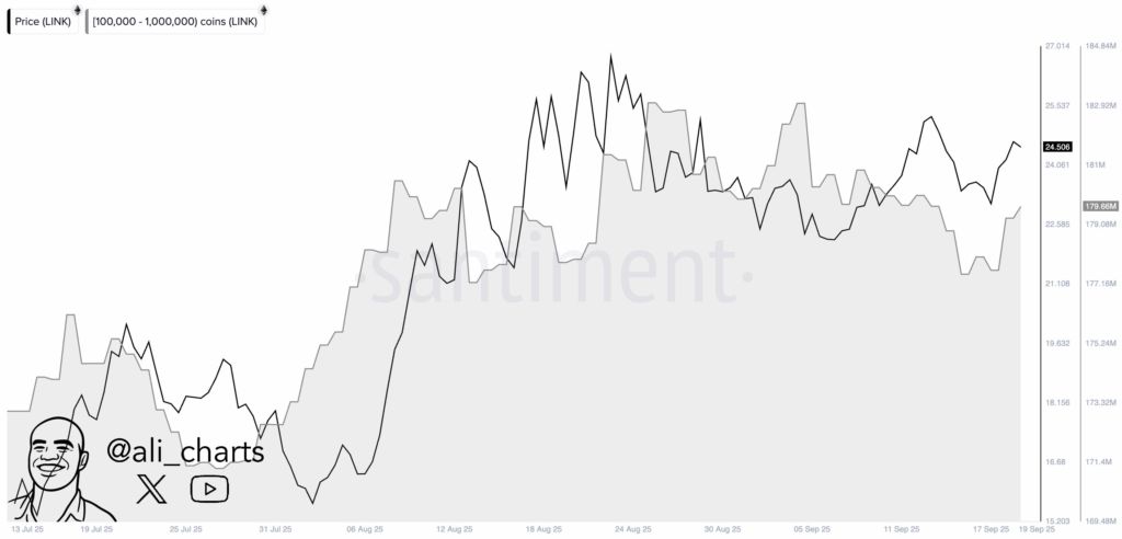 نهنگها ۲ میلیون چین لینک در ۴۸ ساعت گدشته خریداری کردند تحلیل آنچین چین لینک