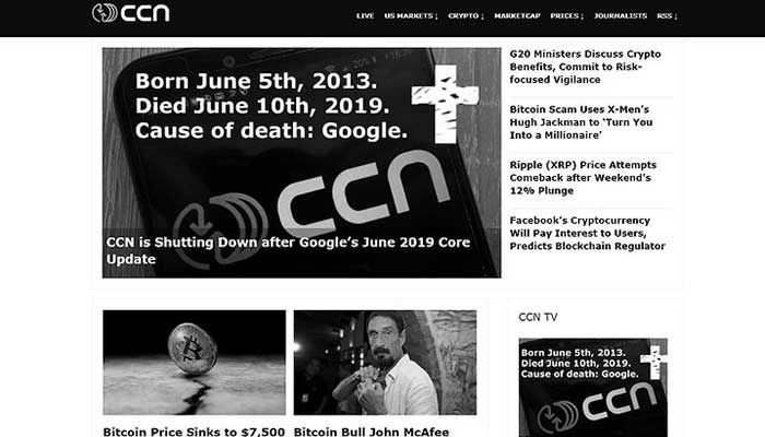 تعطیلی وب‌سایت CCN