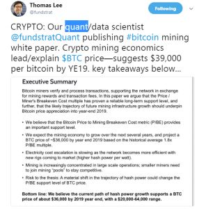 تحلیل‌ بنیادی: استخراج بیت‌کوین قیمت را تا 2019 به سمت 36 هزار دلار می‌برد