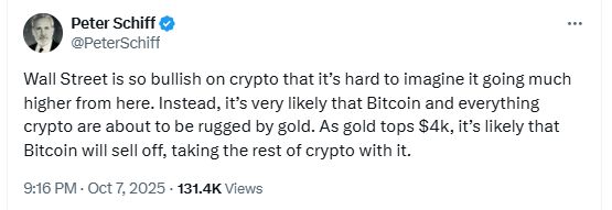 پیتر شیف: رشد طلا باعث سقوط بیت کوین خواهد شد! اخبار بیت کوین و طلا