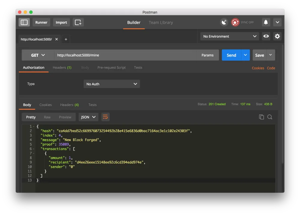 آموزش قدم به قدم ساخت یک بلاک چین ساده با python ایجاد درخواست GET با استفاده از postman