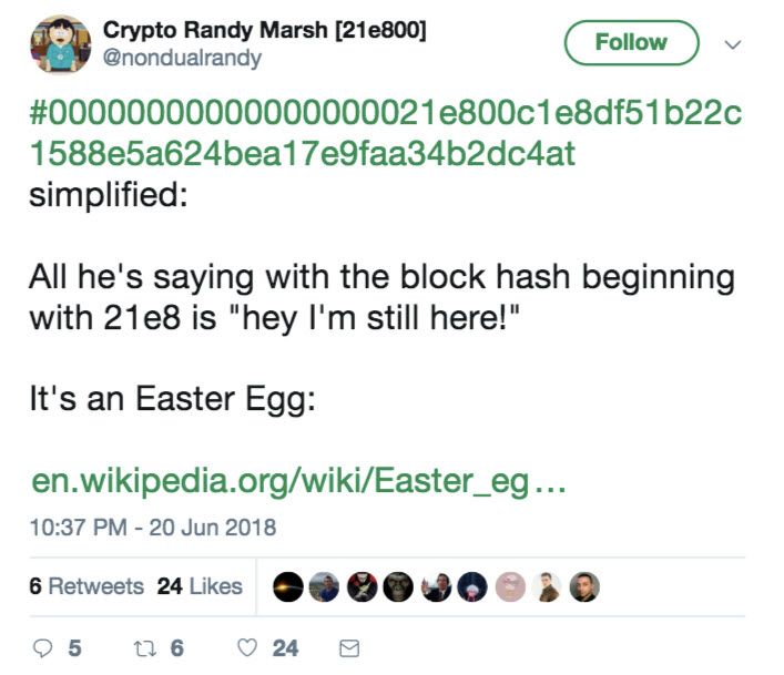 ساتوشی و راز هش 21e800 در بیت کوین