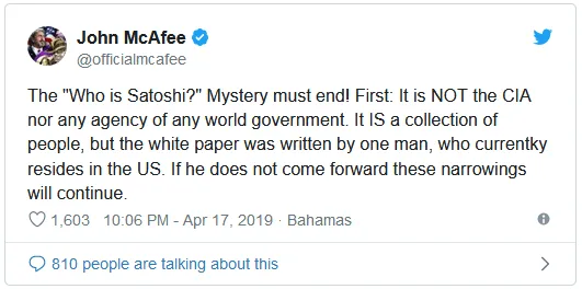 15 سرنخ مک آفی برای هویت واقعی ساتوشی ناکاموتو