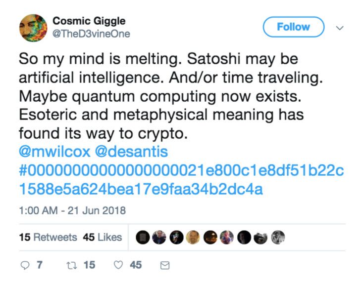 ساتوشی و راز هش 21e800 در بیت کوین