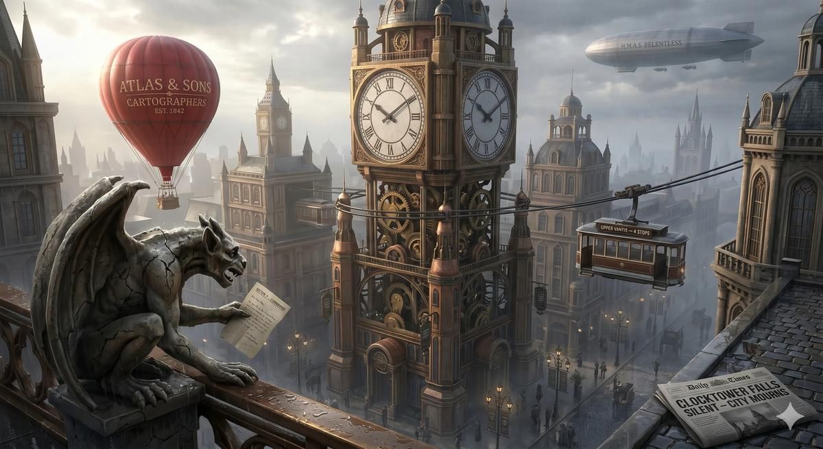 Nano Banana 2: The steampunk clock tower 