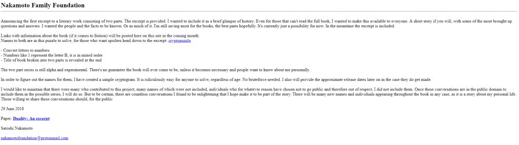 آیا ساتوشی ناکاموتو بازگشته است؟