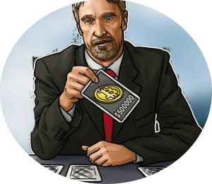 جان مکافی یک ارز دیجیتال فیزیکی عرضه می‌کند