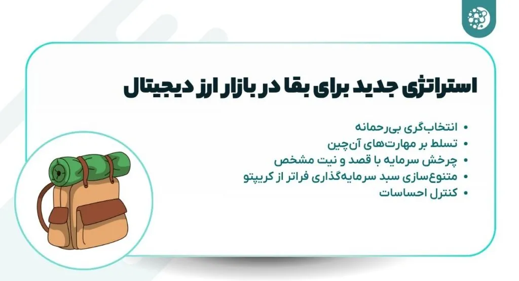 استراتژیهای قدیمی ترید ارزهای دیجیتال دیگر کار نمیکند! استراتژی جدید چیست؟ استراتژی جدید بقا در بازار کریپتو