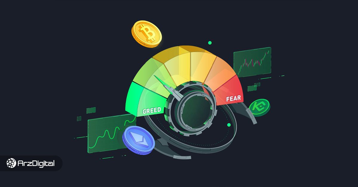 تصویری گرافیکی از نمودار زیبای شاخص ترس و طمع