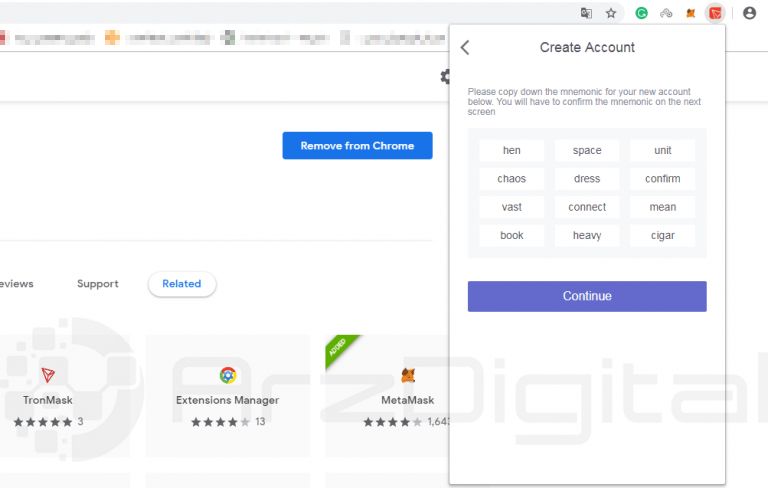 آموزش ساخت کیف پول ترون لینک (TronLink) در مرورگر کروم