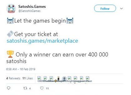 در شبکه لایتنینگ بازی کنید و بیت کوین جایزه بگیرید !