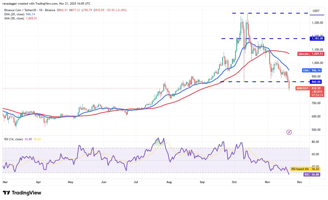 نمودار روزانه قیمت بایننس کوین