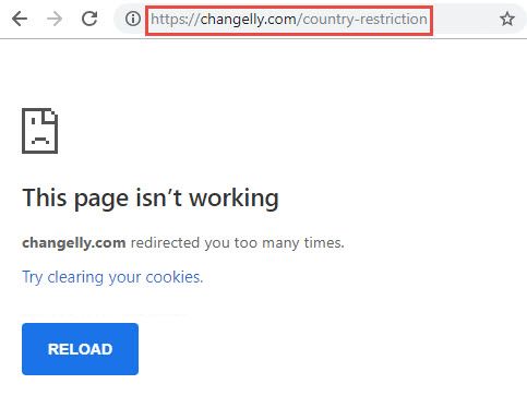 پلتفرم چنجلی (Changelly) دسترسی کاربران ایرانی را مسدود کرد !
