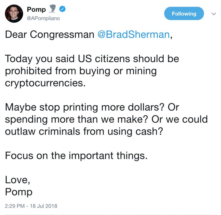 اظهارات نماینده آمریکا درباره ممنوعیت ارزهای دیجیتال جنجال آفرین شد ! اظهارات نماینده آمریکا درباره ممنوعیت ارزهای دیجیتال جنجال آفرین شد !