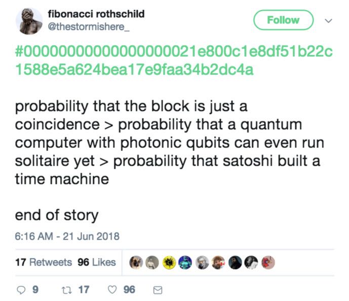 ساتوشی و راز هش 21e800 در بیت کوین